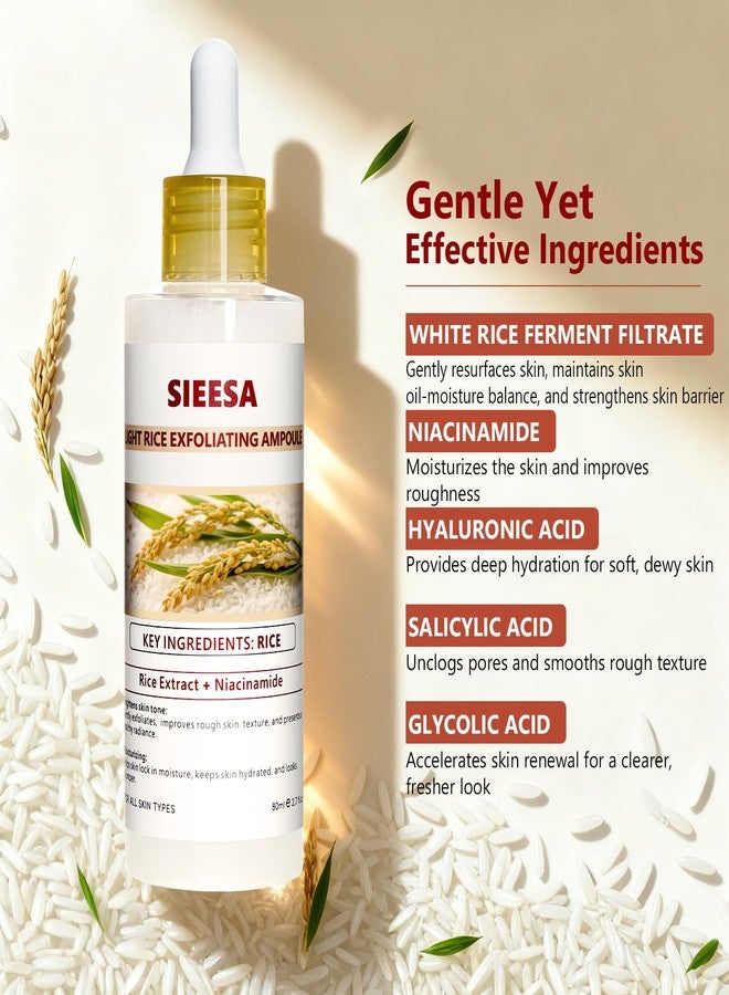sunohyesla Peel Shot Glow White Rice Peeling Ampoule, Fermented Rice Extract Formula for Gentle Exfoliation, Soothes & Hydrates, For Various Skin Types (2.7 fl oz - Image 2