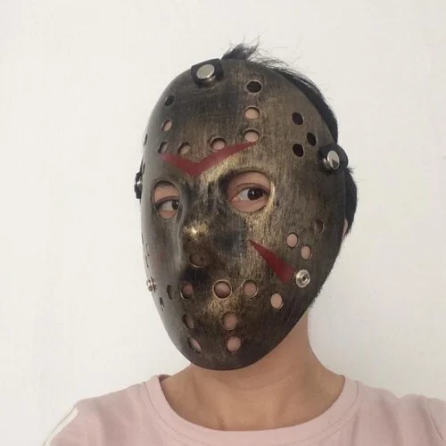 Ttt Copper Color Red Striped Full Face Hannibal Mask