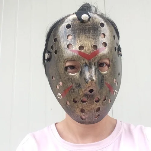 Ttt Copper Color Red Striped Full Face Hannibal Mask