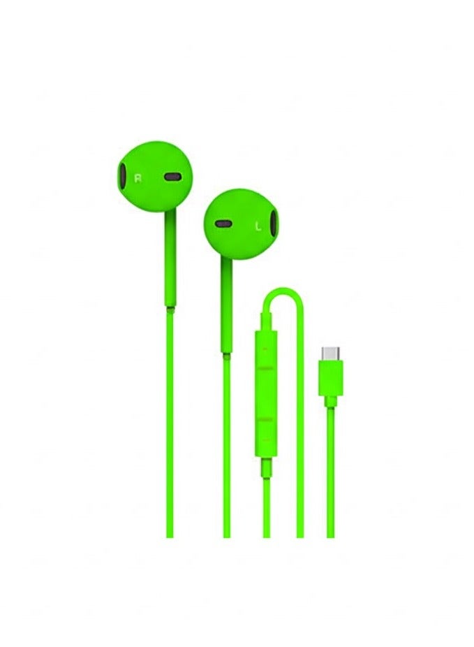 SIA SI-122 WRED HD STEREO EARPHONE TYPE-C GREEN
