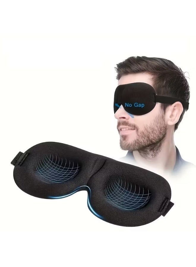 ALMASI 3D Sleep Mask 100% Light Blocking Eye Cover - Comfortable Contoured Blindfold for Deep Sleep Travel & Relaxation - Image 1