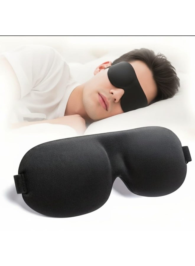 ALMASI 3D Sleep Mask 100% Light Blocking Eye Cover - Comfortable Contoured Blindfold for Deep Sleep Travel & Relaxation - Image 2