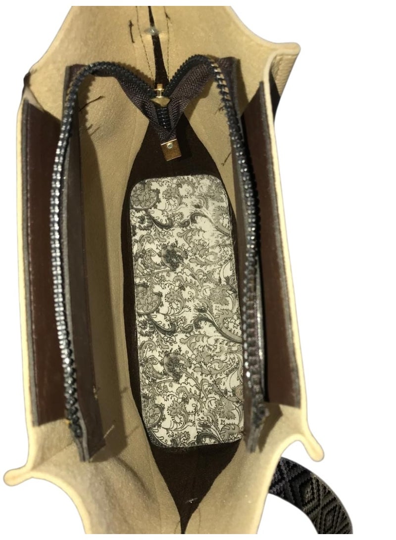 شنطة جلد حريمي كروس هاند + بوك – تصميم عصري عملي للاستخدام اليومي - Image 4