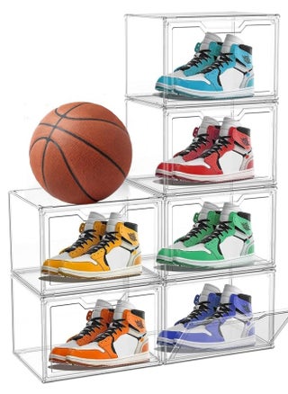 Clear Shoe Box of 6 pcs,Shoe organizer,Ultra Clear Plastic Handbag Shoe Storage Organizer for Closet, 360° Fully Transparent Professional Grade Shoe Display Case - pzsku/ZF5B51C3504C2B62535A2Z/45/_/1723087060/140578eb-4b3e-443e-a77a-66fadd75d7d0