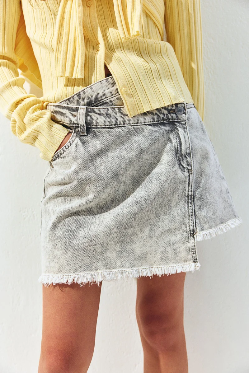 H&M Denim wrap skirt