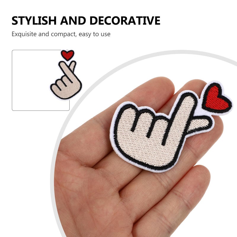 Embroidered Sewing Patches Iron On 20pcs Assorted Colors DIY Fabric Decorations for Jackets Bags Hats - Image 5