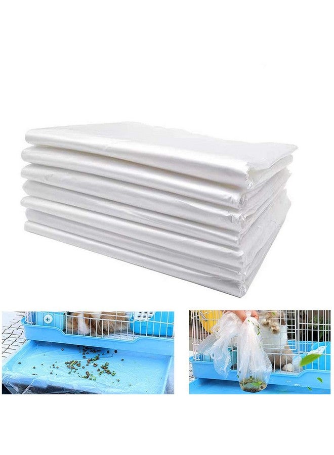 kathson 100 pcs Rabbit Cage Liners Disposable Large Plastic Mat Films for Bunny Guinea Pigs Chinchillas Rats Hamsters Hedgehogs and Other Small Animals 37"×27" - Image 1