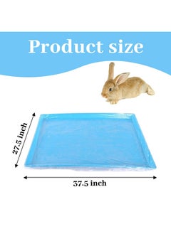 Kathson kathson 100 pcs Rabbit Cage Liners Disposable Large Plastic Mat Films for Bunny Guinea Pigs Chinchillas Rats Hamsters Hedgehogs and Other Small Animals 37"×27"  - Image 2
