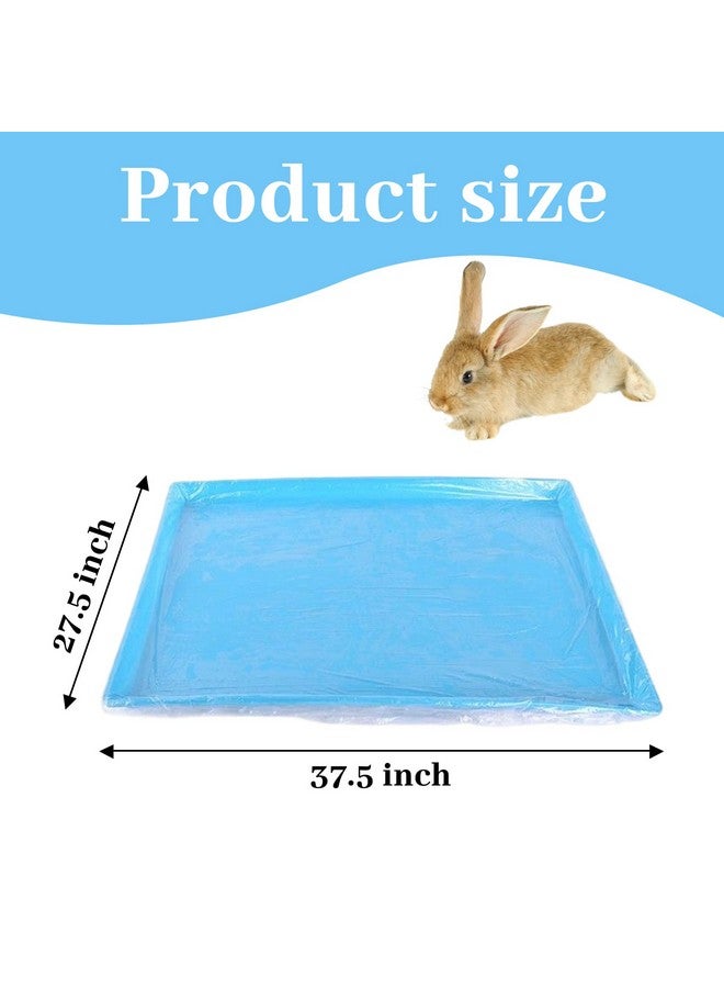 kathson 100 pcs Rabbit Cage Liners Disposable Large Plastic Mat Films for Bunny Guinea Pigs Chinchillas Rats Hamsters Hedgehogs and Other Small Animals 37"×27" - Image 2