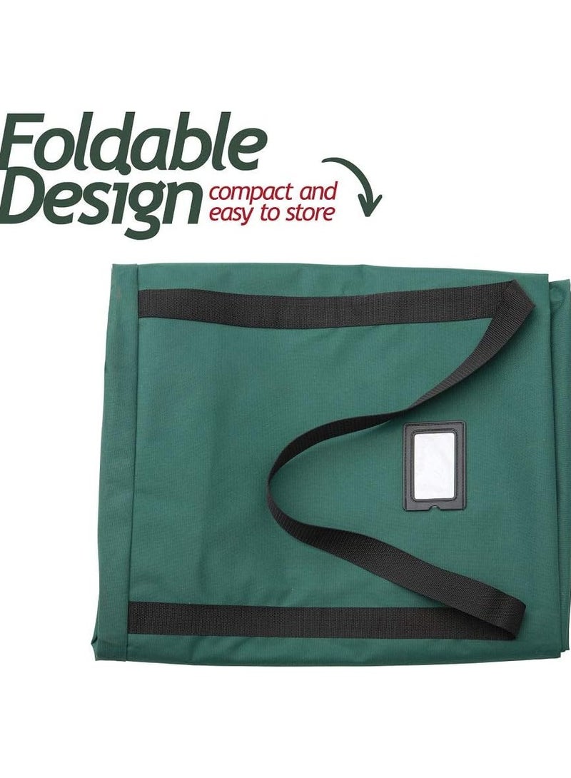 VUCATIN Christmas Tree Storage Bag Waterproof Heavy Duty 600D Oxford Christmas Tree Bag Reinforced Handles Dual Zipper Label Protection From Dust Water (Black) - Image 5