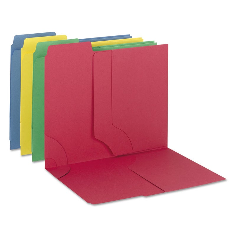 Smead 3-in-1 SuperTab Section Folder, 1/3-Cut Oversized Tab, Letter Size, Assorted Colors, 12 per Pack (11905), Pack of 1 - Image 2