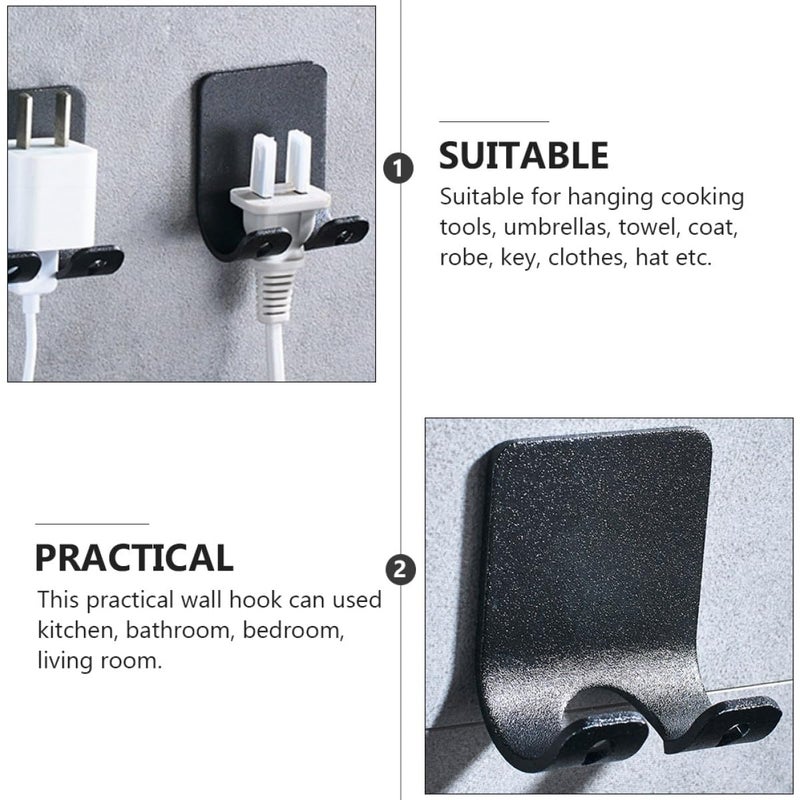 4Pcs Wall Mounted Aluminum Razor Holder For Electric Shaver And Cord Storage - Image 5