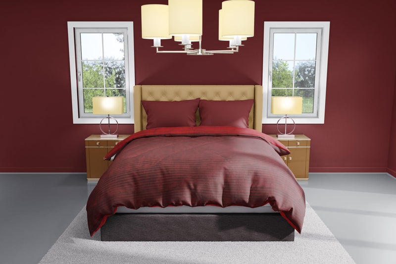 Nivasam Plush Luxury Ultra Soft Crystal Velvet Winter Blanket 1 Faux Fur Sherpa Quilt King Size Fluffy Furry Comforter Razai Ideal for Heavy Winters (Maroon, Single, Stripe) - Image 5
