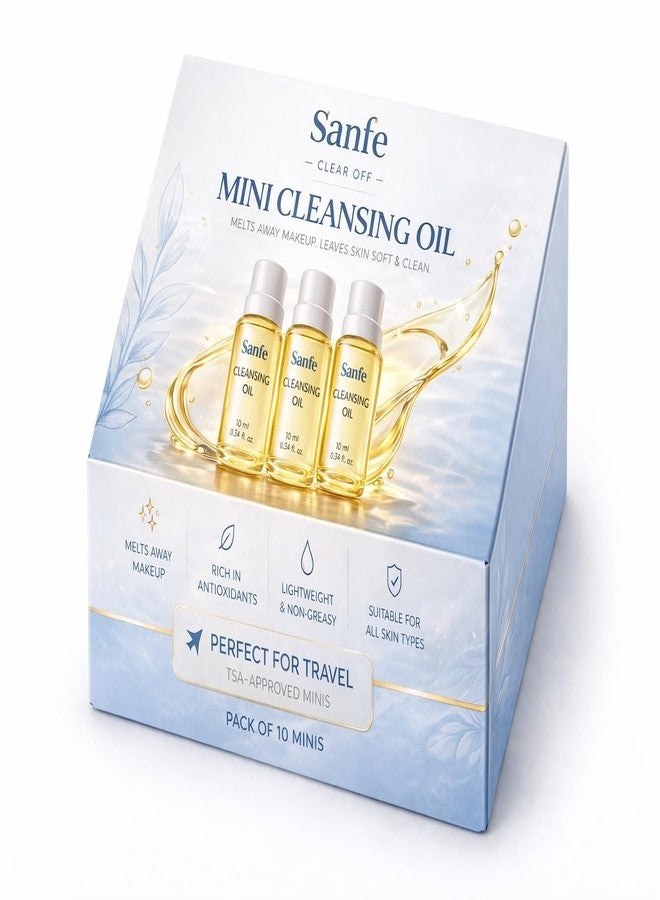 SANFE Makeup Removal Cleansing Oil Minis for Gentle Daily Cleansing, Pack of 10 - Image 1