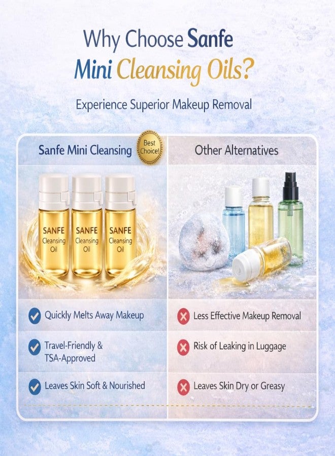 SANFE Makeup Removal Cleansing Oil Minis for Gentle Daily Cleansing, Pack of 10 - Image 4
