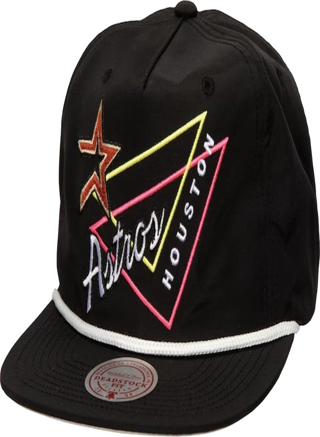 Mitchell & Ness Houston Astros Pew Pew Deadstock Snapback Cooperstown Cap Black - Image 1