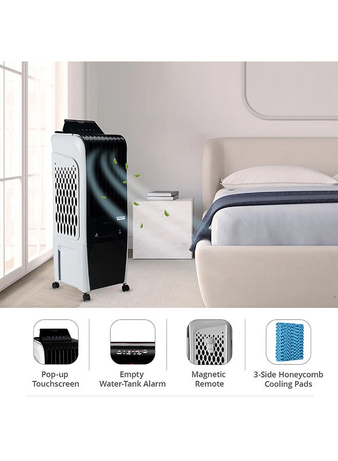 SYMPHONY Portable Tower Air Cooler For Home, Office with 3-Side Honeycomb Pads, Pop-Up Touchscreen, i-Pure Technology and Low Power Consumption, Black – 1-year Warranty 40 L Diet 3D 40i White/Black - Image 4