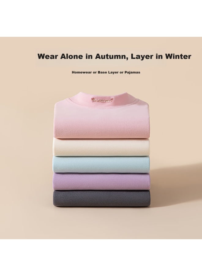 Elle Baby Girls' T-shirt Children's Base Layer Baby Autumn Winter Warm Top Toddler Pink High Neck 110 - Image 3