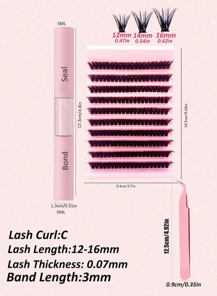 رموش صناعية "بوند آند سيل" خفيفه وناعمة بمظهر طبيعي مجموعة لاش بوند مع لاصق رموش +ادوات تثبيت - Image 3