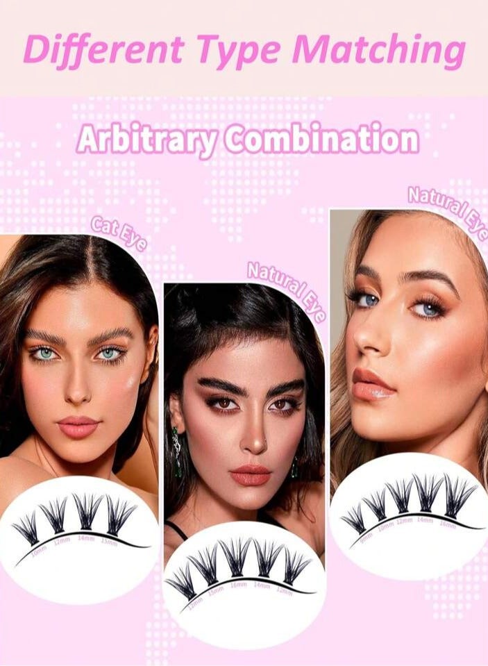 رموش صناعية "بوند آند سيل" خفيفه وناعمة بمظهر طبيعي مجموعة لاش بوند مع لاصق رموش +ادوات تثبيت - Image 4