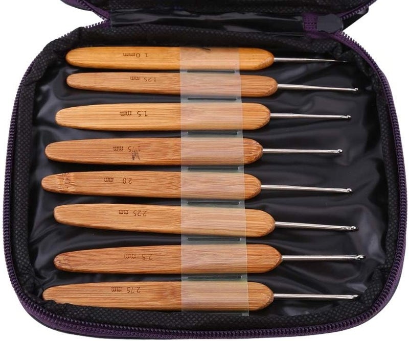 woobles Weaving Tools Kit, Bamboo Crochet Hooks Sweater Needle 20PCs Crochet Needles for Beginner and Professional - Image 2