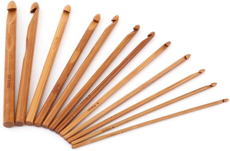 woobles Weaving Tools Kit, Bamboo Crochet Hooks Sweater Needle 20PCs Crochet Needles for Beginner and Professional - Image 4