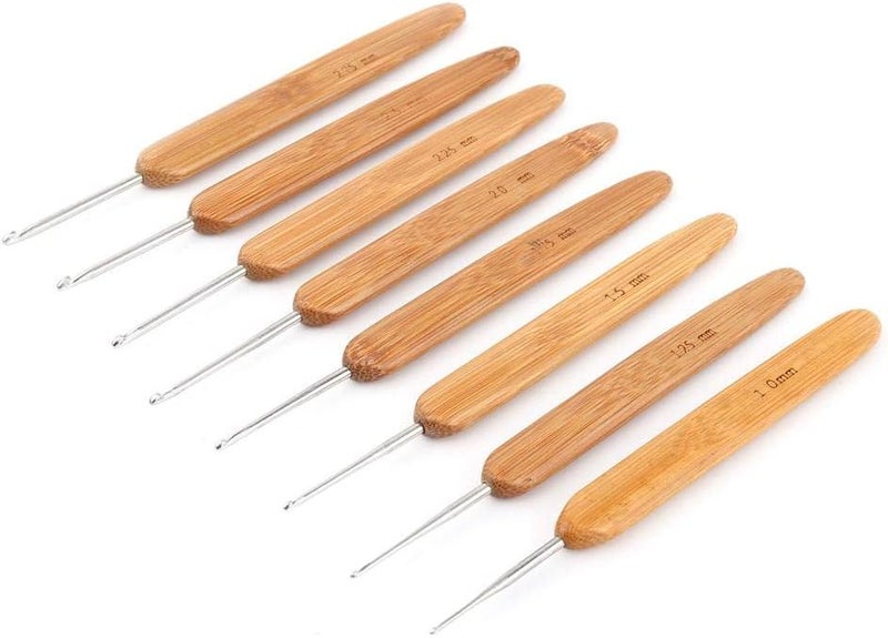 woobles Weaving Tools Kit, Bamboo Crochet Hooks Sweater Needle 20PCs Crochet Needles for Beginner and Professional - Image 3