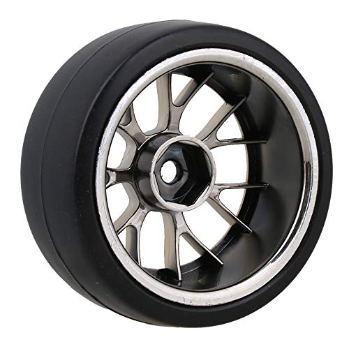 logyues 4PCS Plastic RC1:10 On-Road Racing Car Drift Smooth Tire & Y-Shaped Plated Yellow Wheels - Image 4