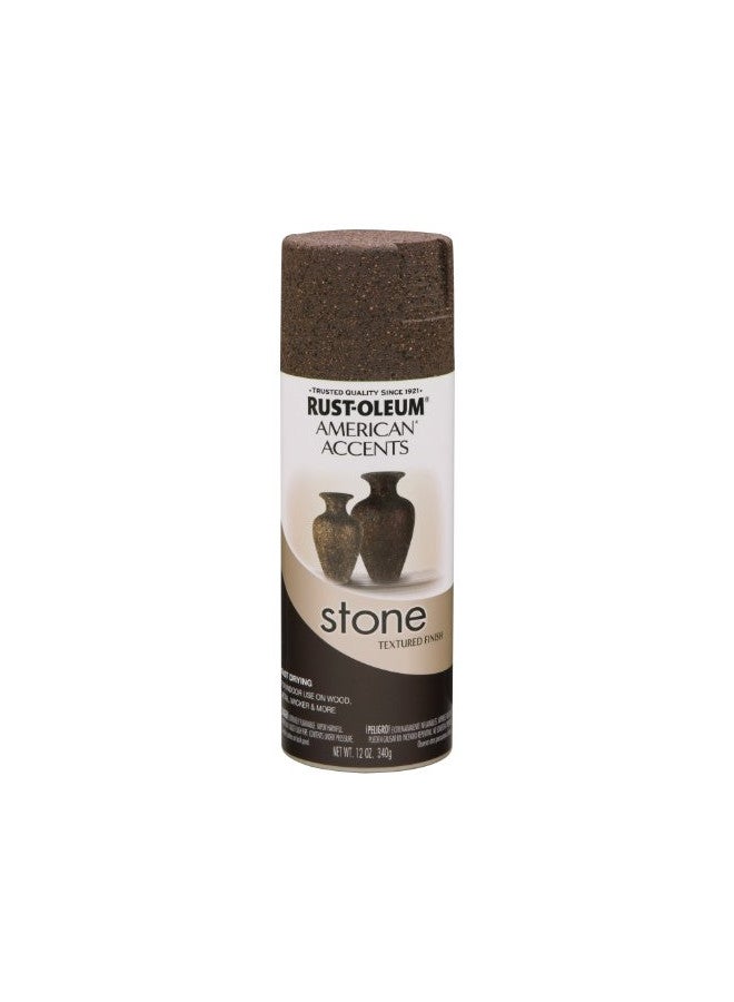 Rust-Oleum 238324 Stone Creations Spray, 12 oz, Mineral Brown - Image 1