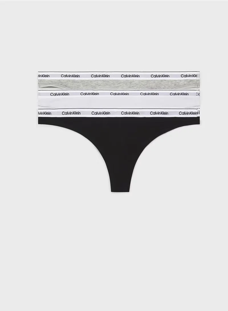 كالفن كلاين 3 Pack Logo Band Thong