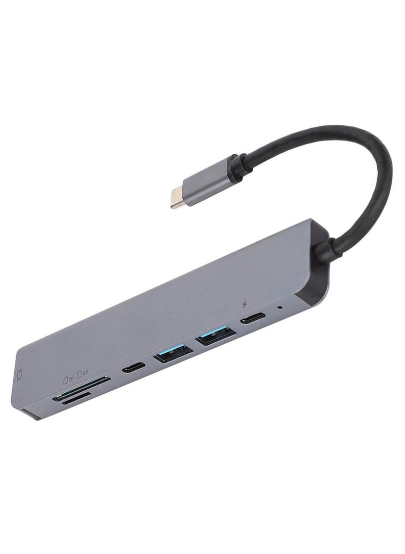 Generic USB C Hub, 7 in 1 Type C Adapter with USB C to HDMI,1Gbps Ethernet RJ45,100W Power Delivery,2 USB 3.0 Data Ports, SD/TF Card Readers, Compatible for MacBook Pro/Air, and More USB C Device  - Image 4