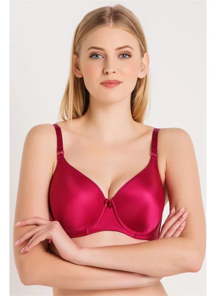 Magic Form 5738 Women's Cherry Plain Fabric Thin Sponge Full Cup Minimizer Bra