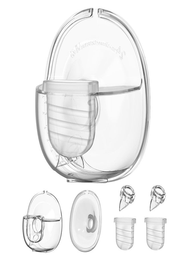 Gowing Wearable Breast Pump Replacement Parts Compatible with Lansinoh Discreet Duo Nuliie S32 Wearable Breast Pump, Include Duckbill Valve, Silicone Diaphragm, 24mm Flange, Milk Collector Cup - Image 1