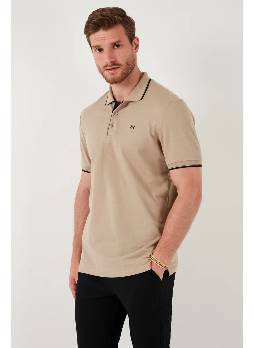 Buratti 100% Cotton Buttoned Slim Fit Polo Collar T Shirt Men's Polo Collar T Shirt 5902118