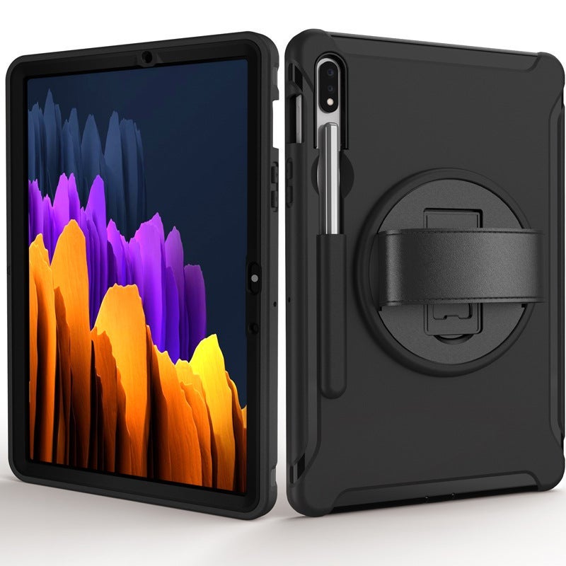 For Samsung Tab S7 11 Inch T870 Leather Hand Belt Rotating Pc Bracket Flat Cover T875 Silicone Back Shell - Image 2