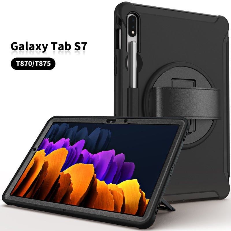 For Samsung Tab S7 11 Inch T870 Leather Hand Belt Rotating Pc Bracket Flat Cover T875 Silicone Back Shell - Image 3