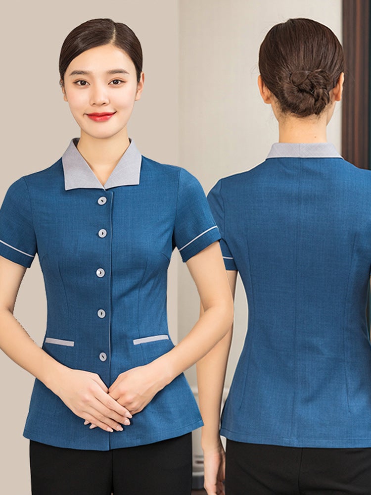 Property Cleaning Work Clothes Short-Sleeved Summer T-Shirt El Guest Room Sales Department Hospital Cleaner Cleaner Clothing - Image 5