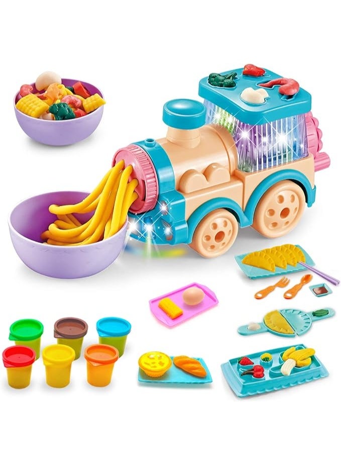بلاي دوه لعبة ماكينة صنع الصلصال والنودلز للأطفال مع 12 لون صلصال وأدوات تشكيل – طقم مطبخ تفاعلي بالأضواء والموسيقى لتطوير الإبداع للأطفال من عمر 3 سنوات فأكثر - Image 2