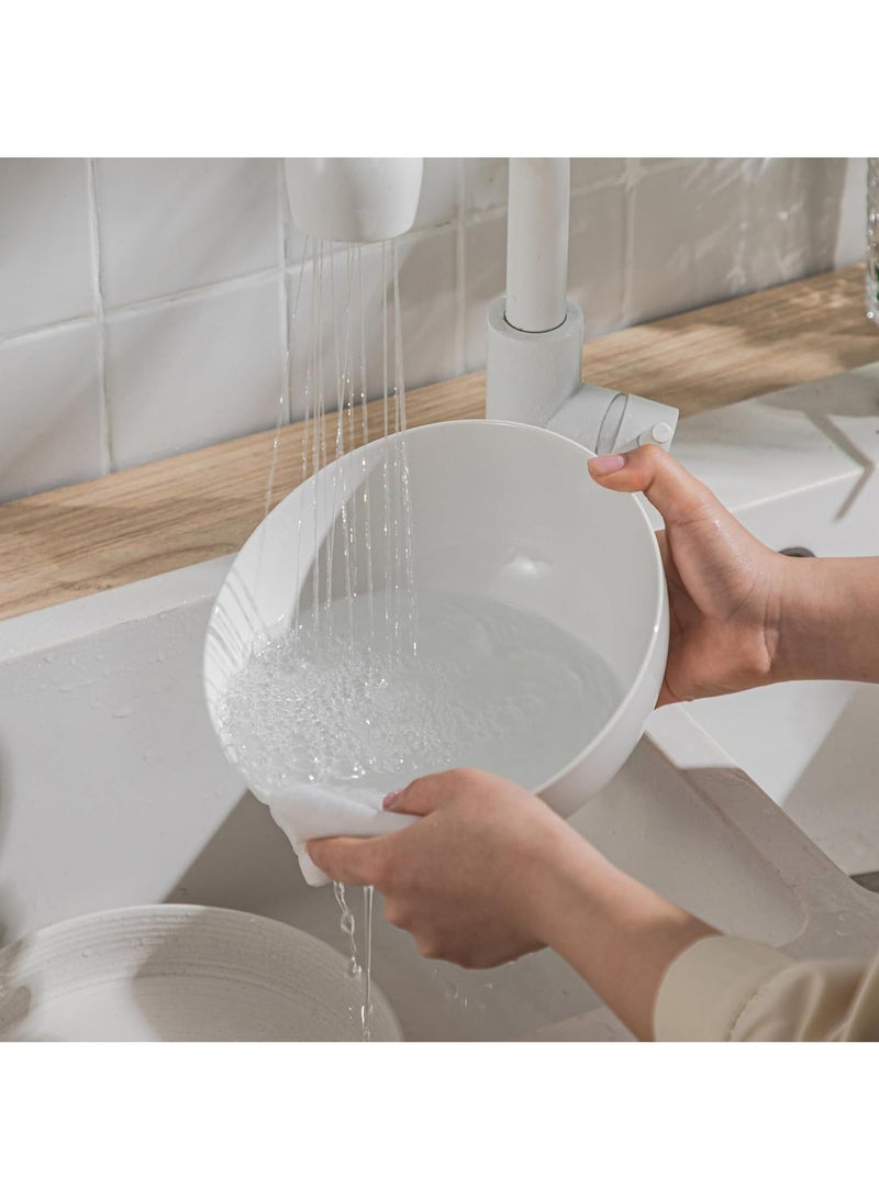 يلا جوي مجموعة من وعاءين سيراميك - وعاء أبيض كبير للحبوب والحساء والشوفان والأرز والمعكرونة والسلطة - آمن للاستخدام في غسالة الأطباق والميكروويف (8 بوصة | 21 سم) - Image 3