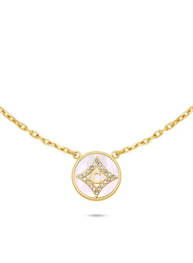 CERRUTI 1881 Tessa Gold Plated Stainless Steel Pendant Necklace for Women 450mm
