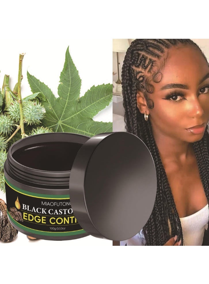 ميا أوف تونغ جل الشعر للتحكم في الحواف بزيت الخروع الأسود الطبيعي 100 مل - Image 3