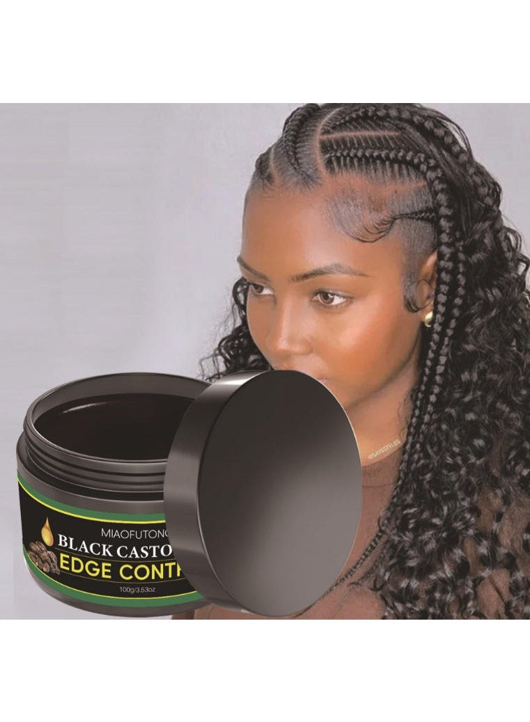 ميا أوف تونغ جل الشعر للتحكم في الحواف بزيت الخروع الأسود الطبيعي 100 مل - Image 2