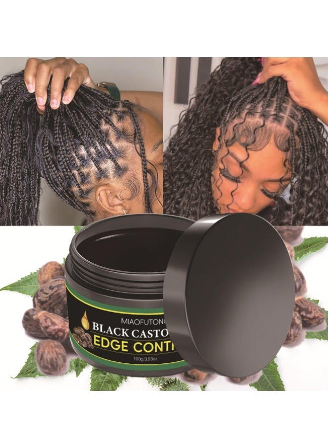 ميا أوف تونغ جل الشعر للتحكم في الحواف بزيت الخروع الأسود الطبيعي 100 مل - Image 1