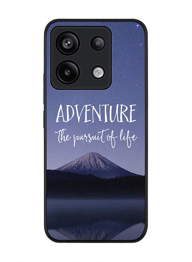Stylizedd Rugged Black Edge Case for Xiaomi Redmi Note 13 Pro 5G, Slim fit Soft Case Flexible Rubber Edges Anti Drop TPU Gel Thin Cover -  Adventure - Image 1