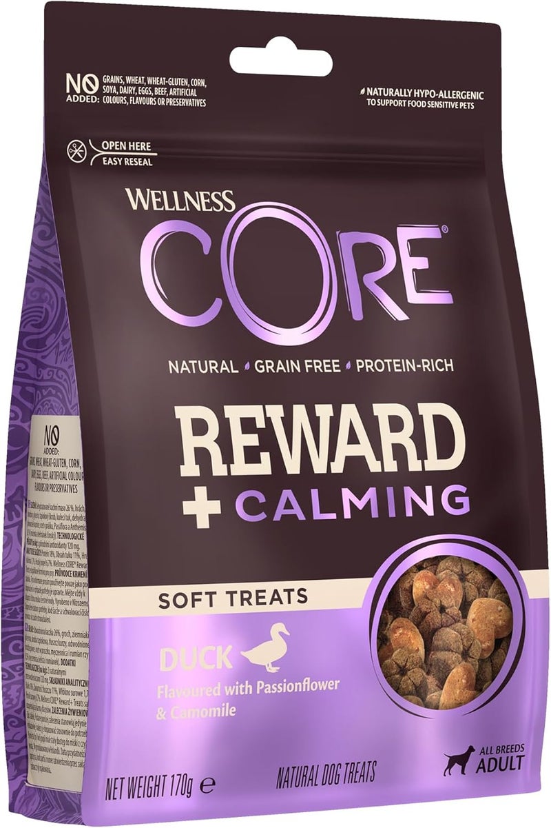 Wellness CORE Reward+ Duck & Chamomile, 170 g, Gentle Dog Treats for Reward, No Added Sugar, Grain-Free, with High Meat Content, Promotes Calming Your Dog - Image 1