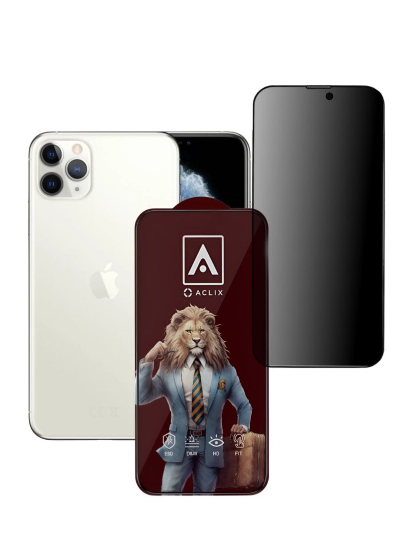 ACLIX Antistatic ESD Dustproof Premium Quality High Definition Tempered Glass Screen Protector Designed For  iPhone 11 Pro Max - Image 1