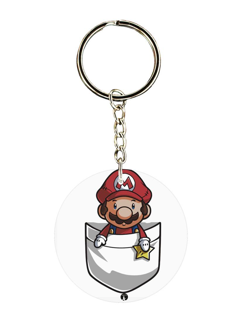 RKN Super Mario Game Printed Keychain