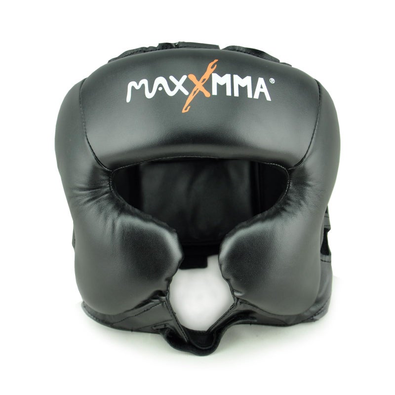 MaxxMMA Headgear L/XL Boxing MMA Training Kickboxing Sparring Karate Taekwondo (Black) - Image 2