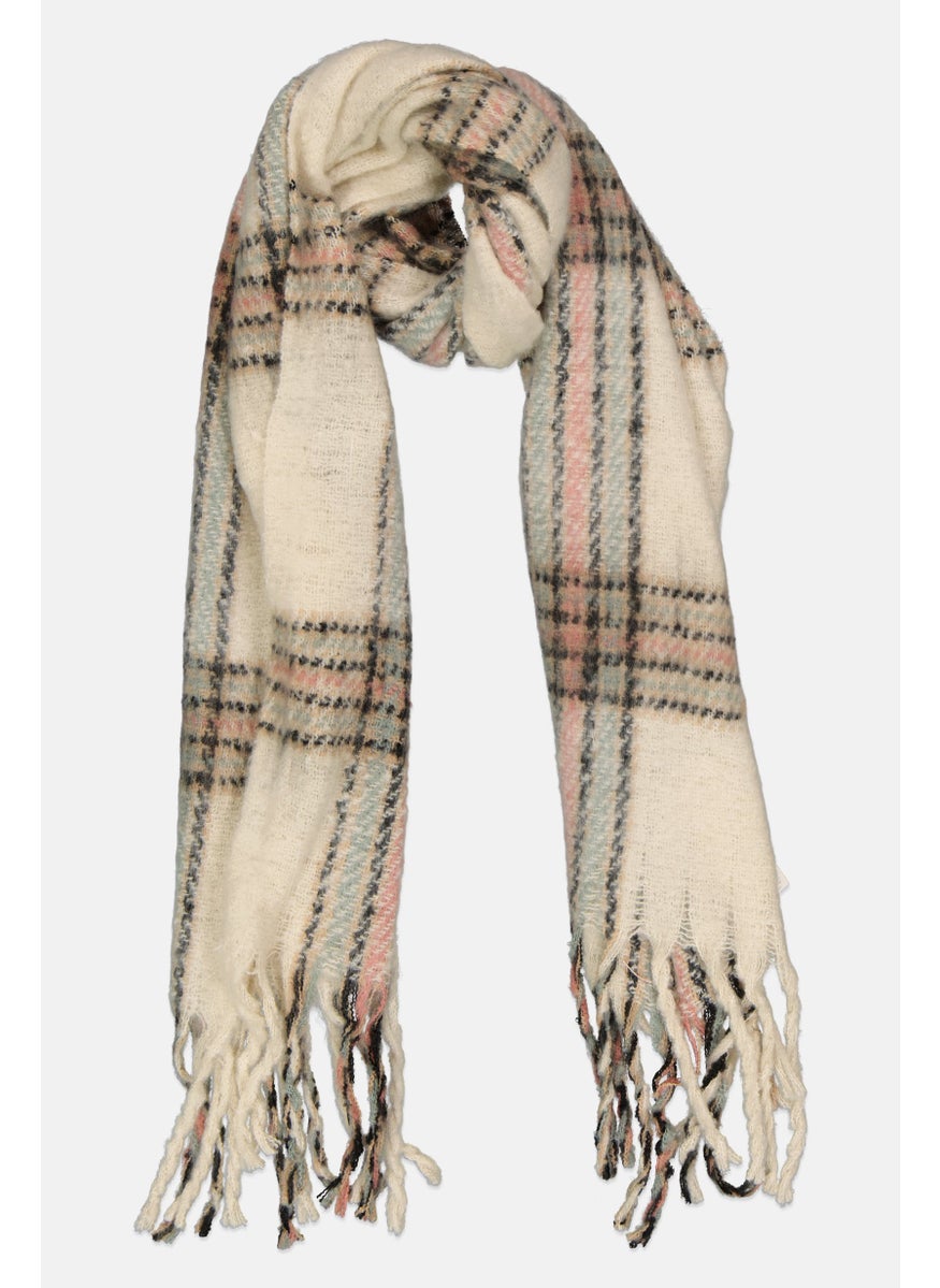 Max Studio Women Plaid Knitted Scarves 184 L x 53 W cm, Multicolor  - Image 1