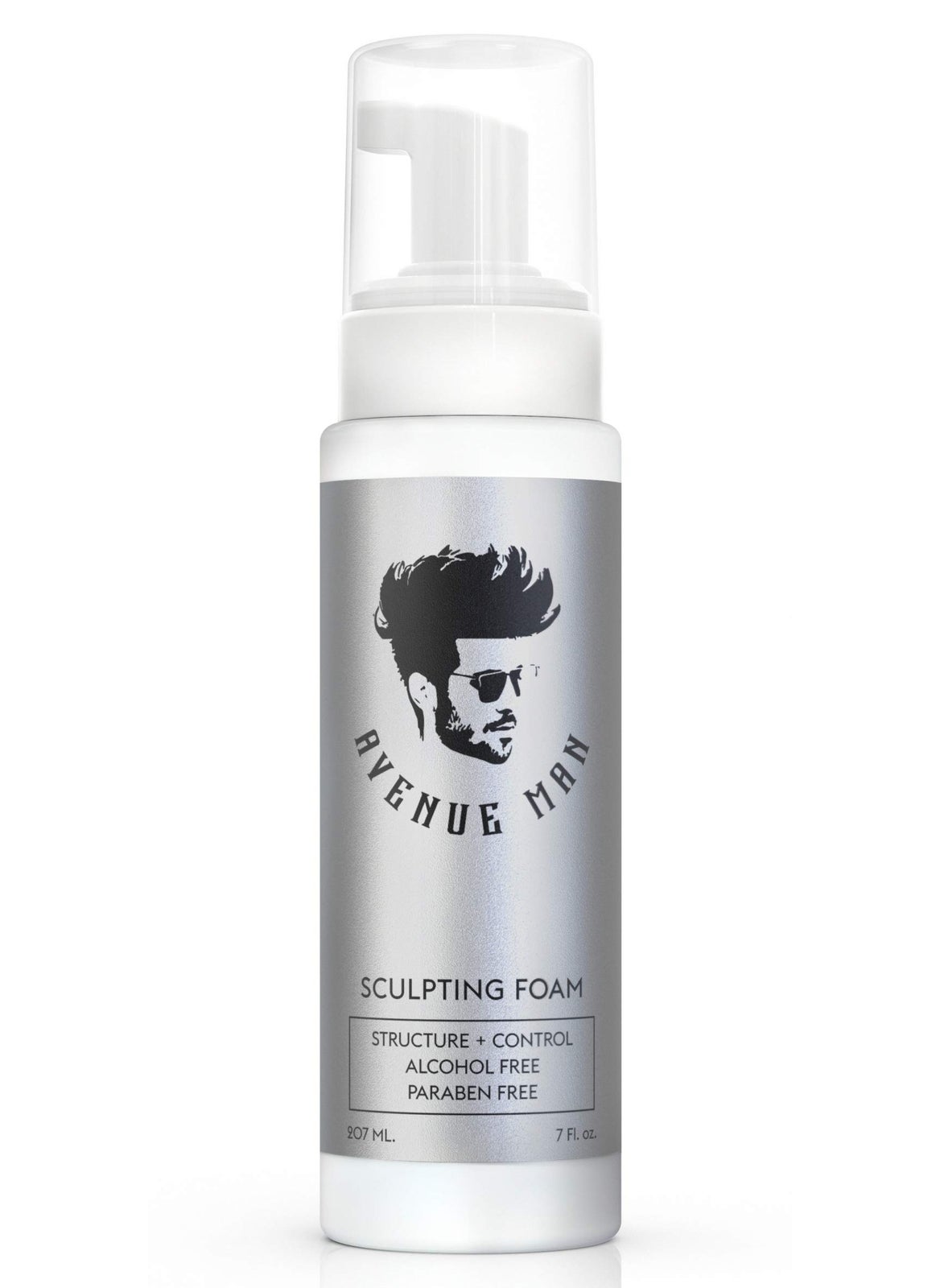 Avenue Man - Avenue Man Sculpting Foam for Men (7oz) - Firm Hold Volumizing Hair Mousse with Herbal Extracts Styling Hair Products - Alcohol and Paraben Free - Hair Volumizer - Image 1